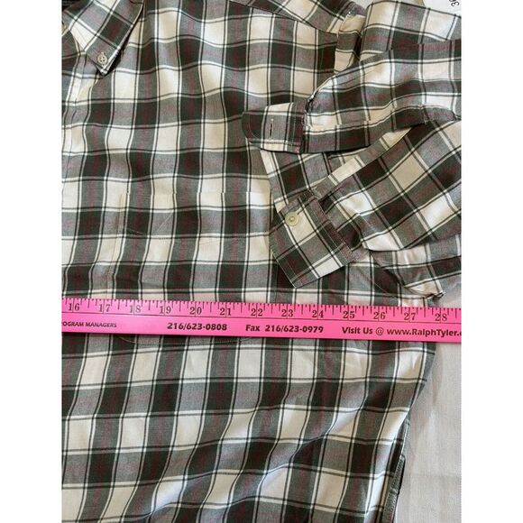 Abercrombie‎ & Fitch Muscle Shirt Mens L Plaid Button-Down Long Sleeve - Picture 3 of 10